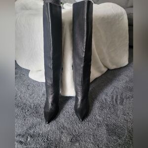 Kenneth Cole Leather Black Knee-High Women's Boots